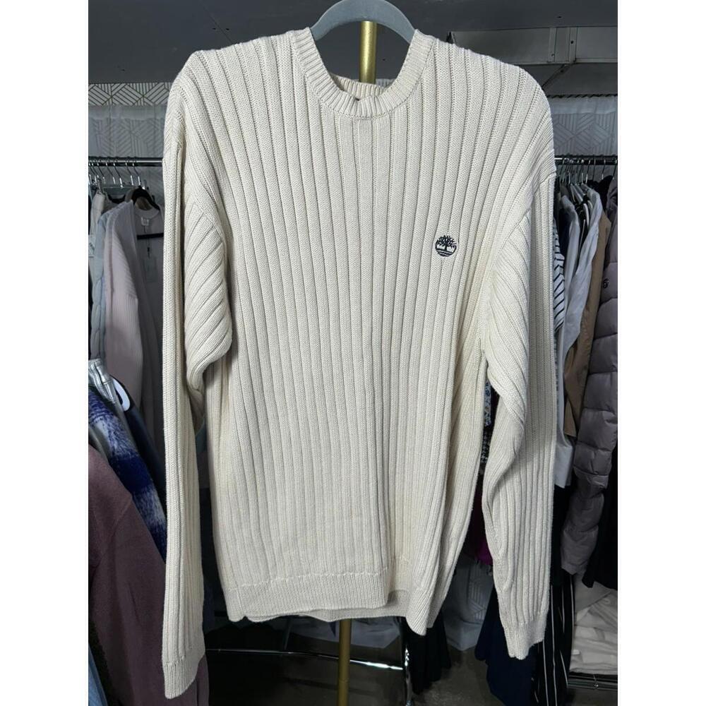Timberland Weathergear Men's Beige Pullover Sweater Size L